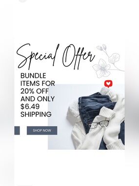 Save 20% and $6.49 shipping when you Add Multiple Items to a Bundle